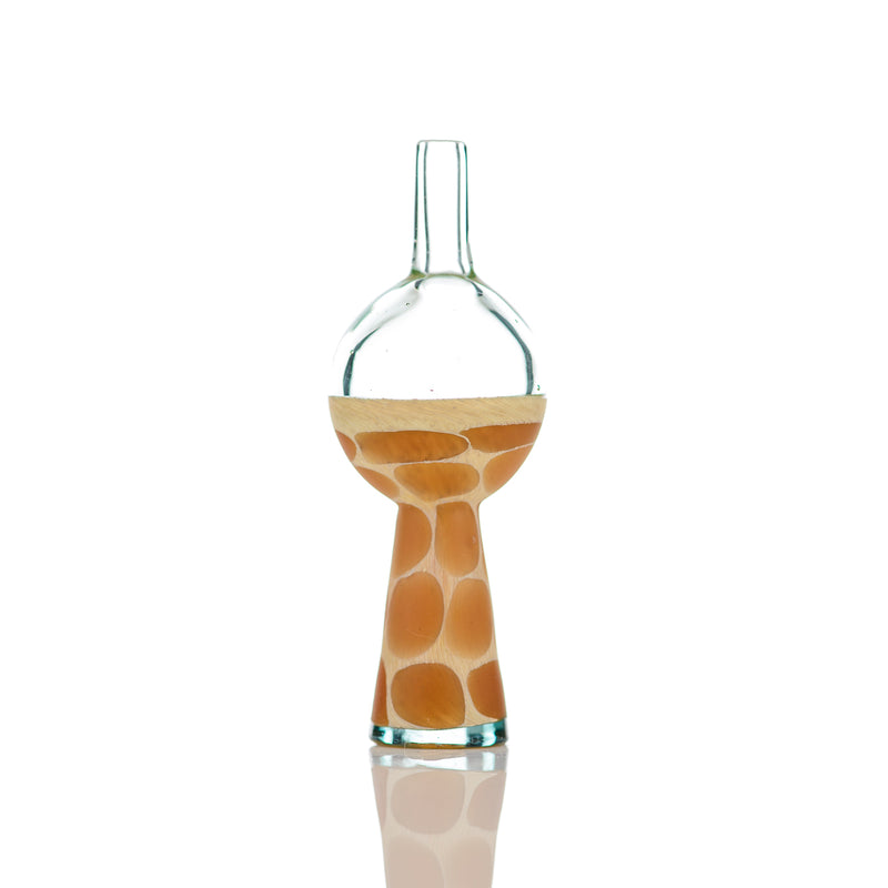 Transparent Blue Giraffe Print Bubble Cap Robertson Glass - Smoke ATX