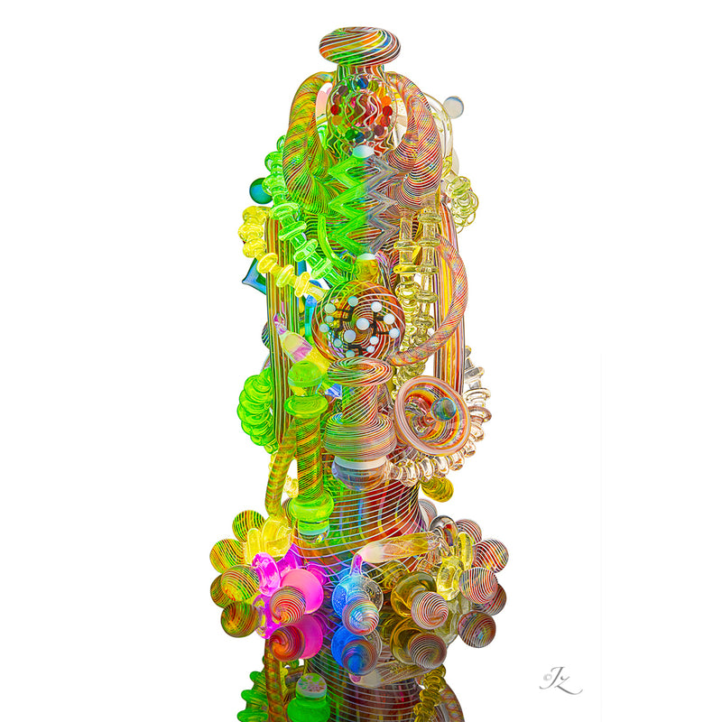 "The Mother Borg" Lace Face x Karma Glass Collab - Smoke ATX