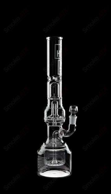 Triple Geyser Perc 23" Beaker HiSi Glass - Smoke ATX