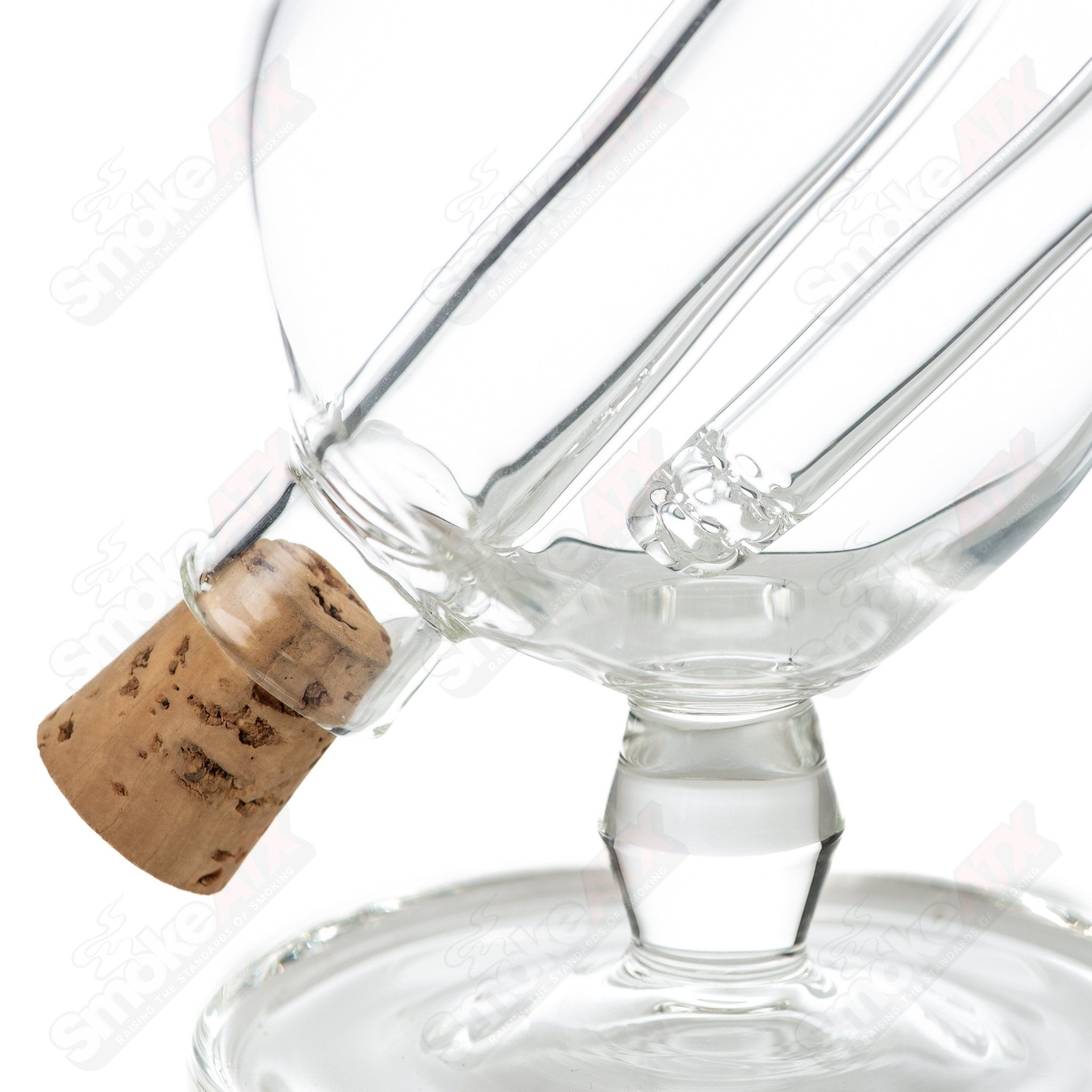 Bubble Waterpipe with Stash Jar Texas Hot Glass - Smoke ATX