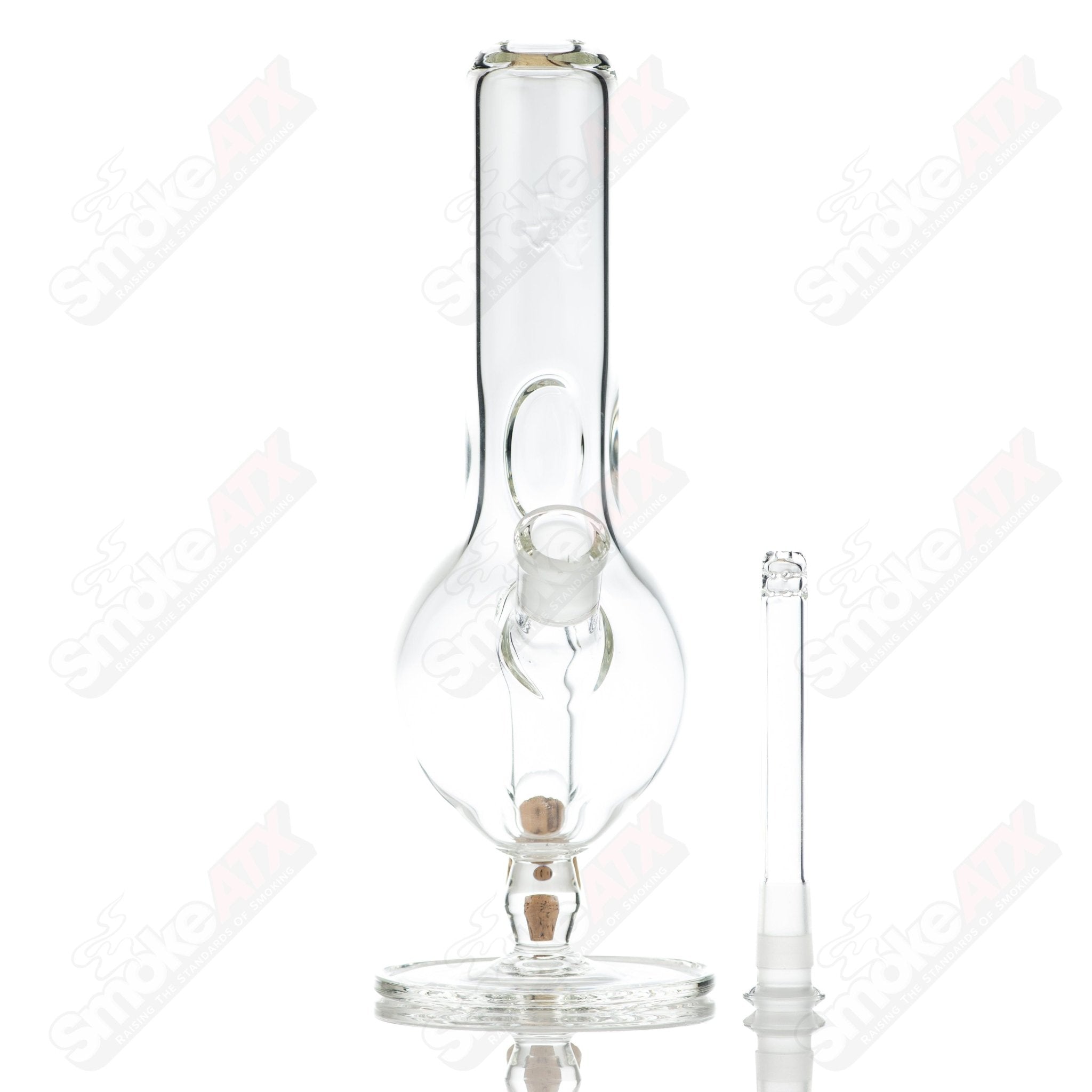 Bubble Waterpipe with Stash Jar Texas Hot Glass - Smoke ATX