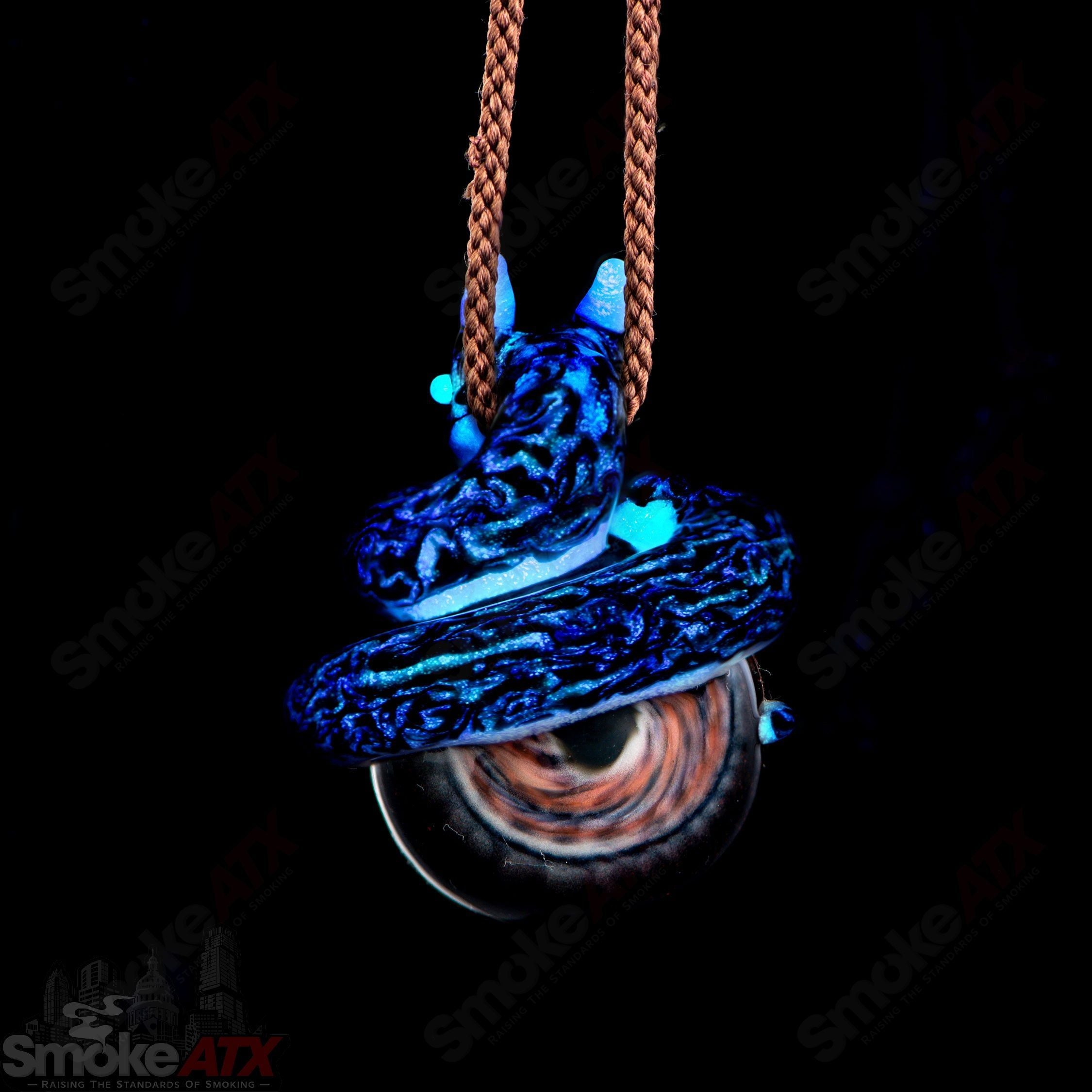 Dragon Wind Pendant Kengtaro Glass - Smoke ATX