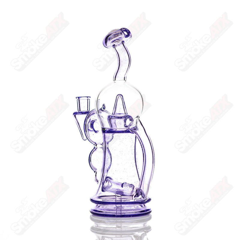 Purple Lolli Pop Bubble Dumper Recycler -  Reed Glass - Smoke ATX
