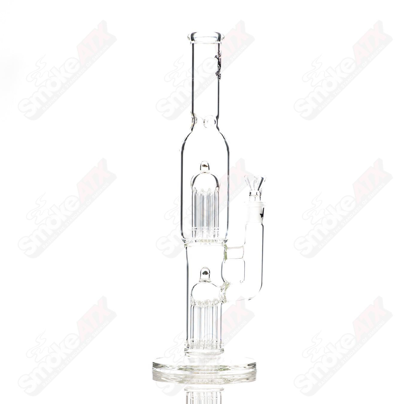 16in 18mm Twin 8 Arm Texas Tubes - Smoke ATX