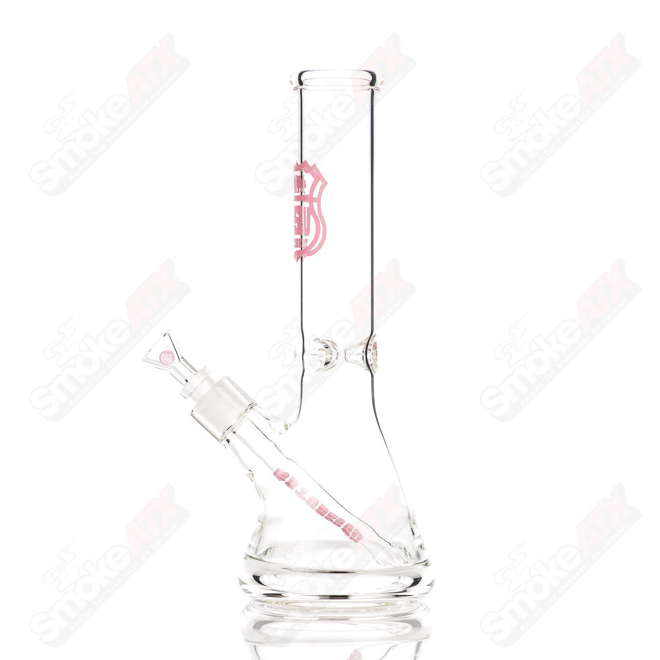 US Tubes Beaker 50X5  12" Constriction - Pink Highway Decal - Smoke ATX