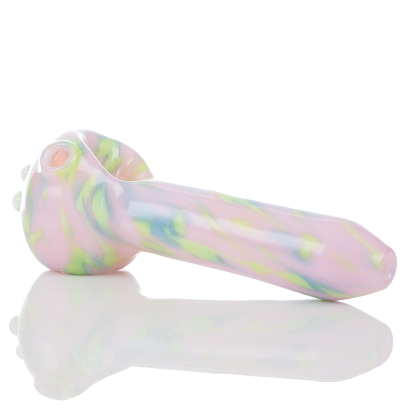 #1 Pink Splatter Spoon Pipe Adventures In Glass Blowing