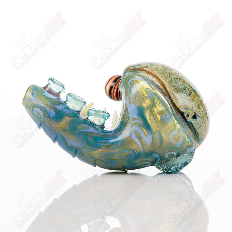 Dry Pipe (Dichroic Swirl Marble) Galactic Glass x SALT - Smoke ATX