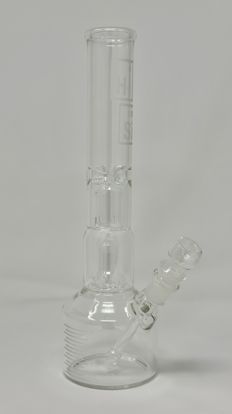 Jr. Double Bell Perc 12" Beaker HiSi Glass - Smoke ATX