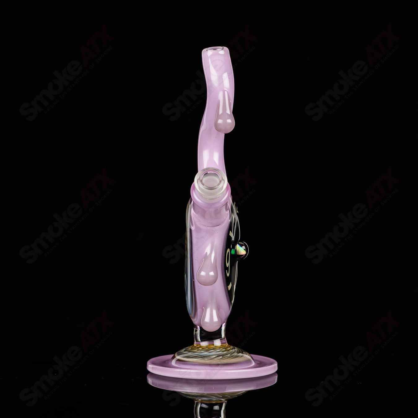 #1 Dali Melting Clock Rig w Opal Accent by Scoby Glass - Smoke ATX