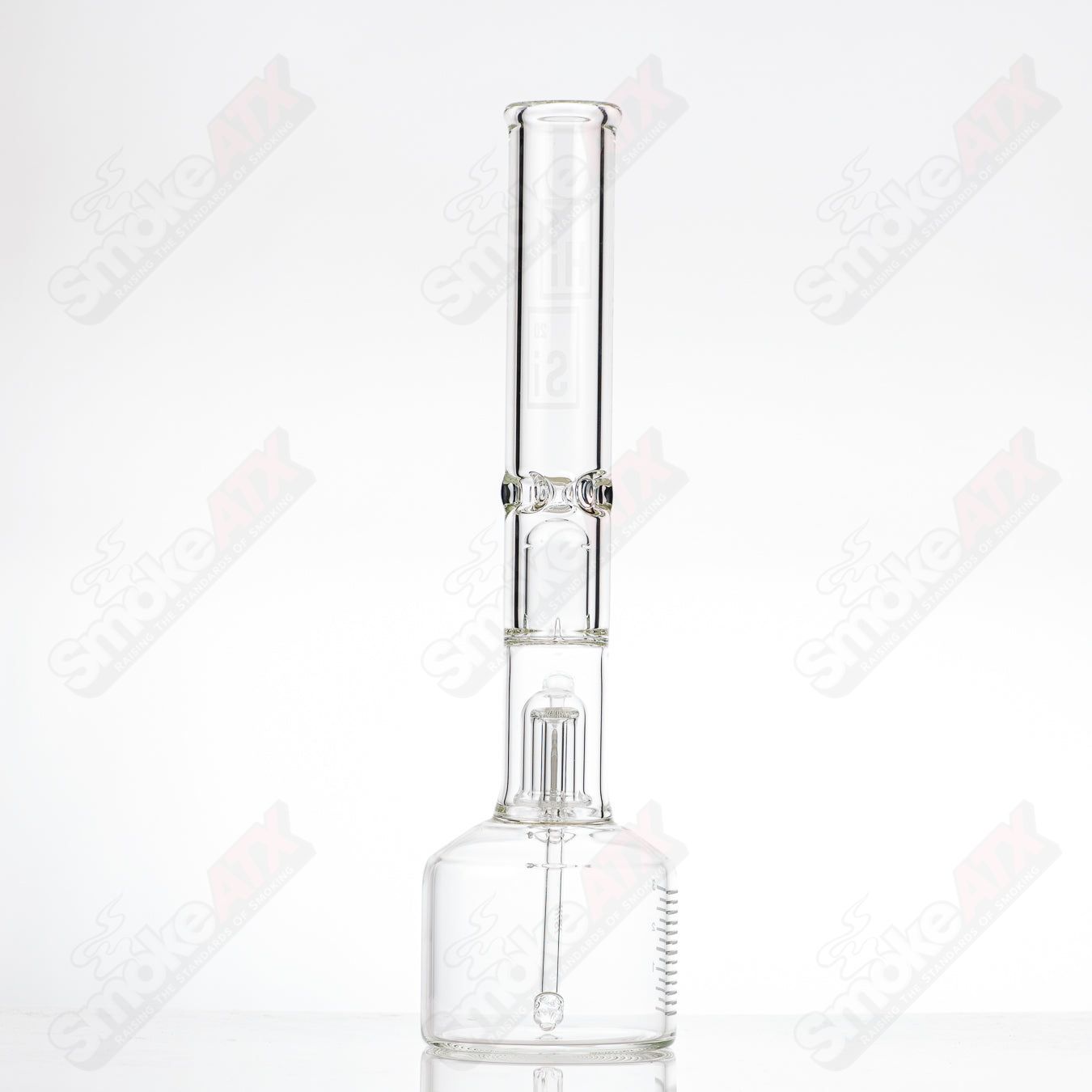 HiSi Glass 17" 50x5 Beaker Mushroom Perc - Smoke ATX
