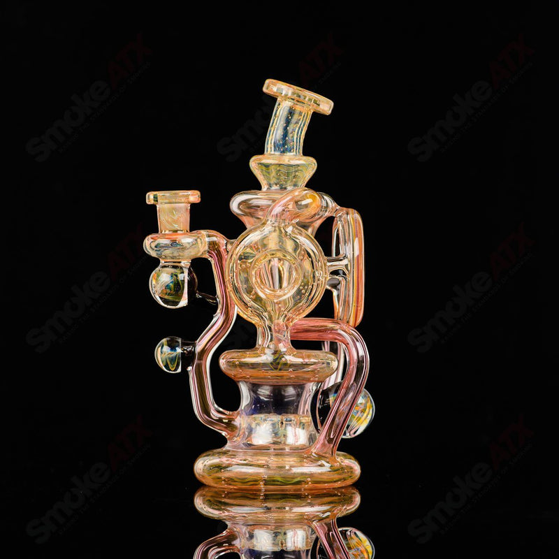Double Doughnut Fumed Recycler Kaliber Glass - Smoke ATX