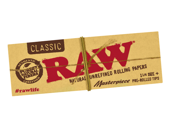 1 1/4 Classic Masterpiece Papers w Pre Rolled Tips RAW - Smoke ATX