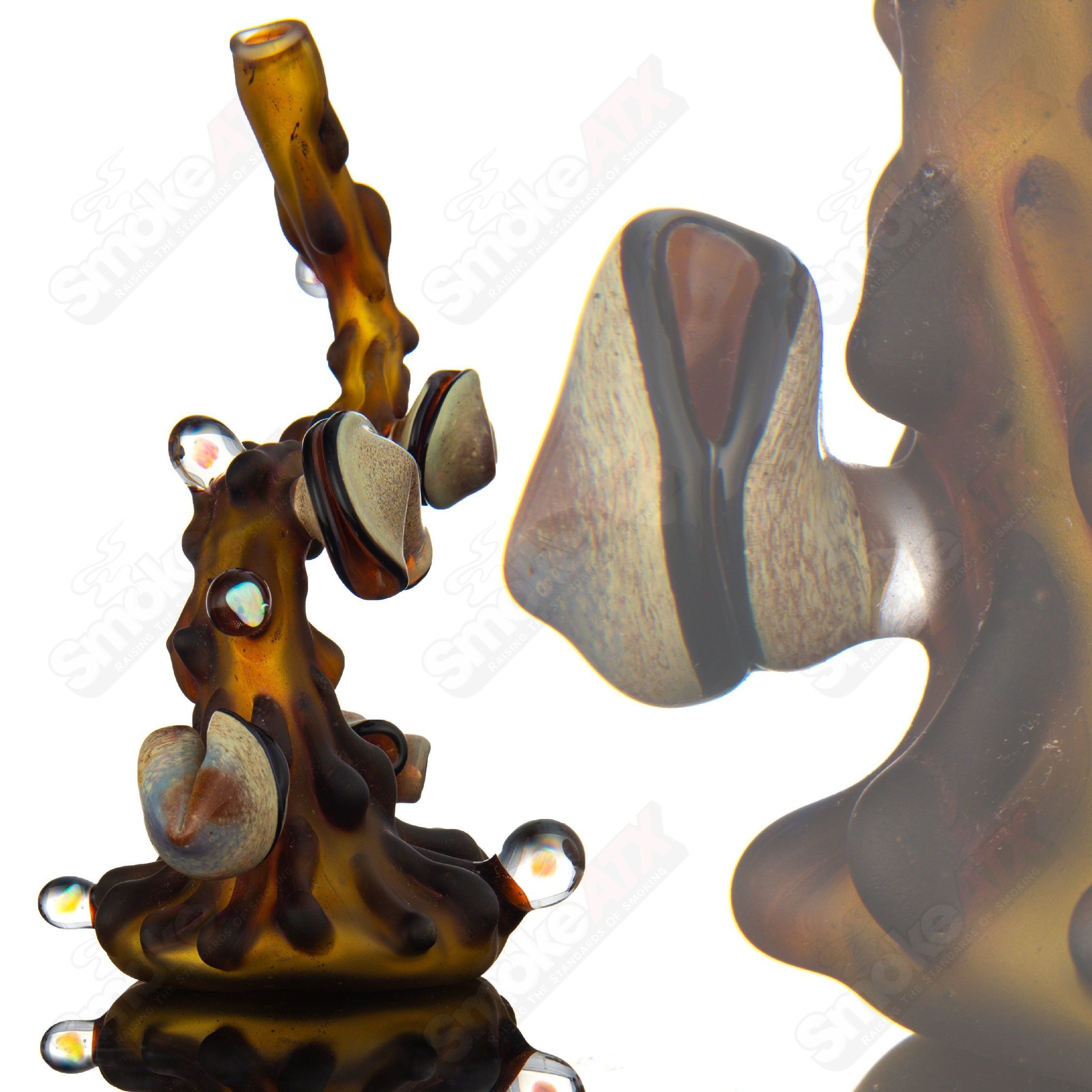 Flowing Tea Rig w/ Teacup Dux Glass - Smoke ATX