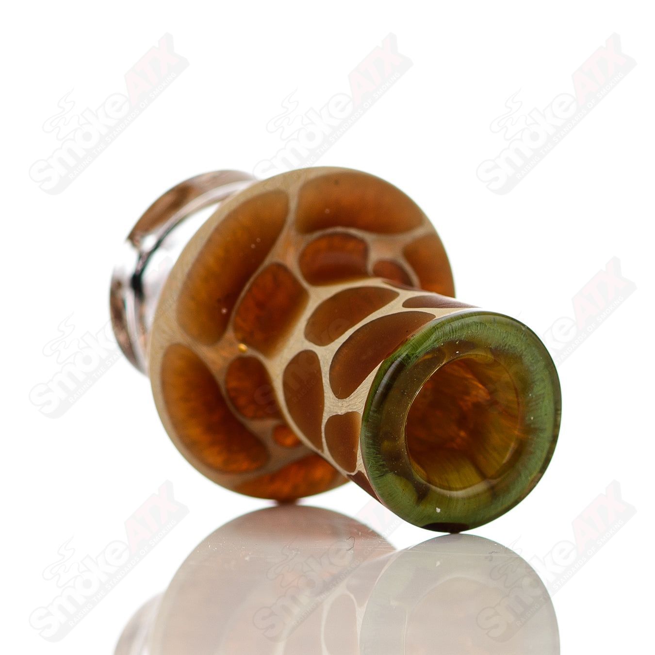 Clear Giraffe Spinner Cap w Pearl Robertson Glass - Smoke ATX
