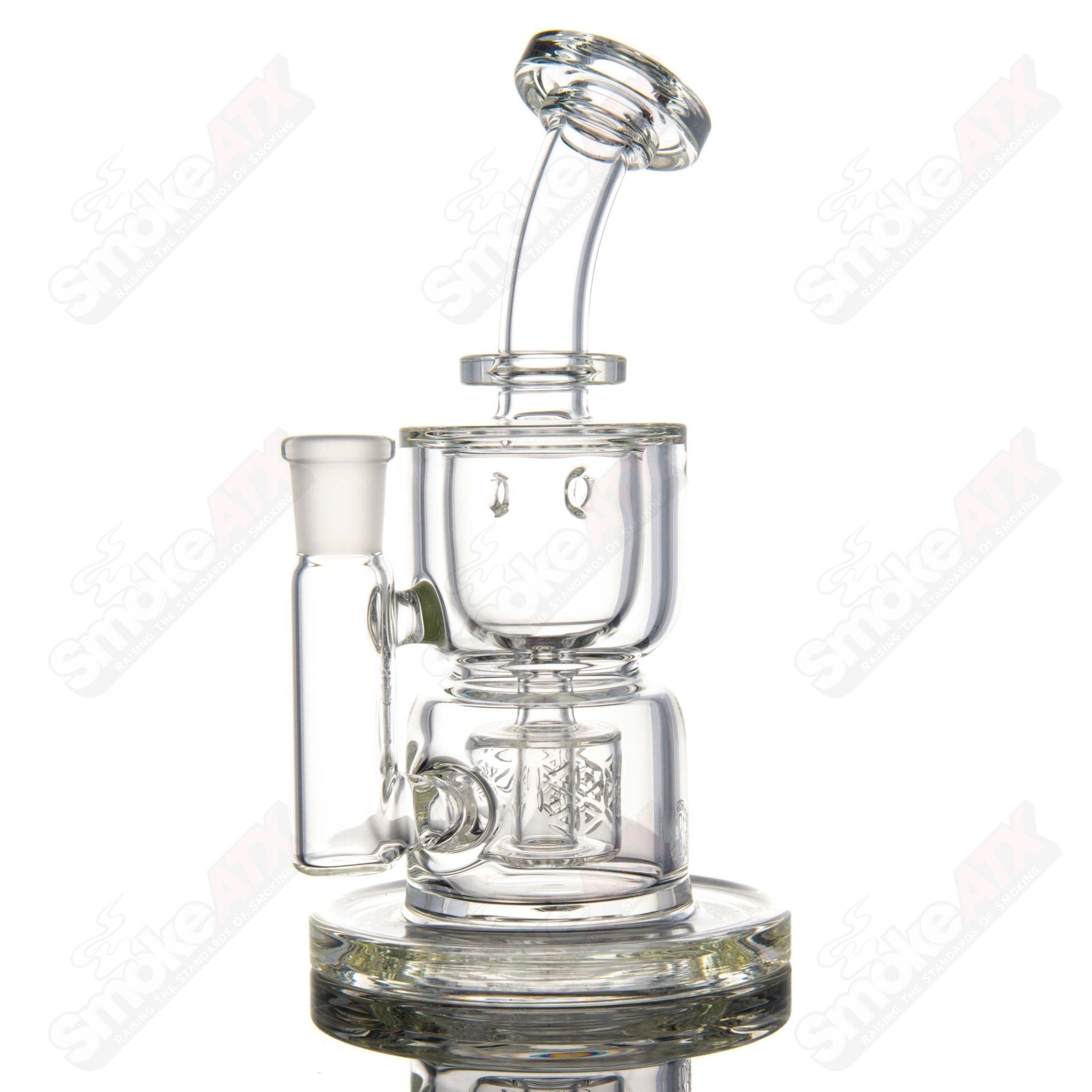 Clear Hourglass Taurus Incycler Fat Boy Glass - Smoke ATX