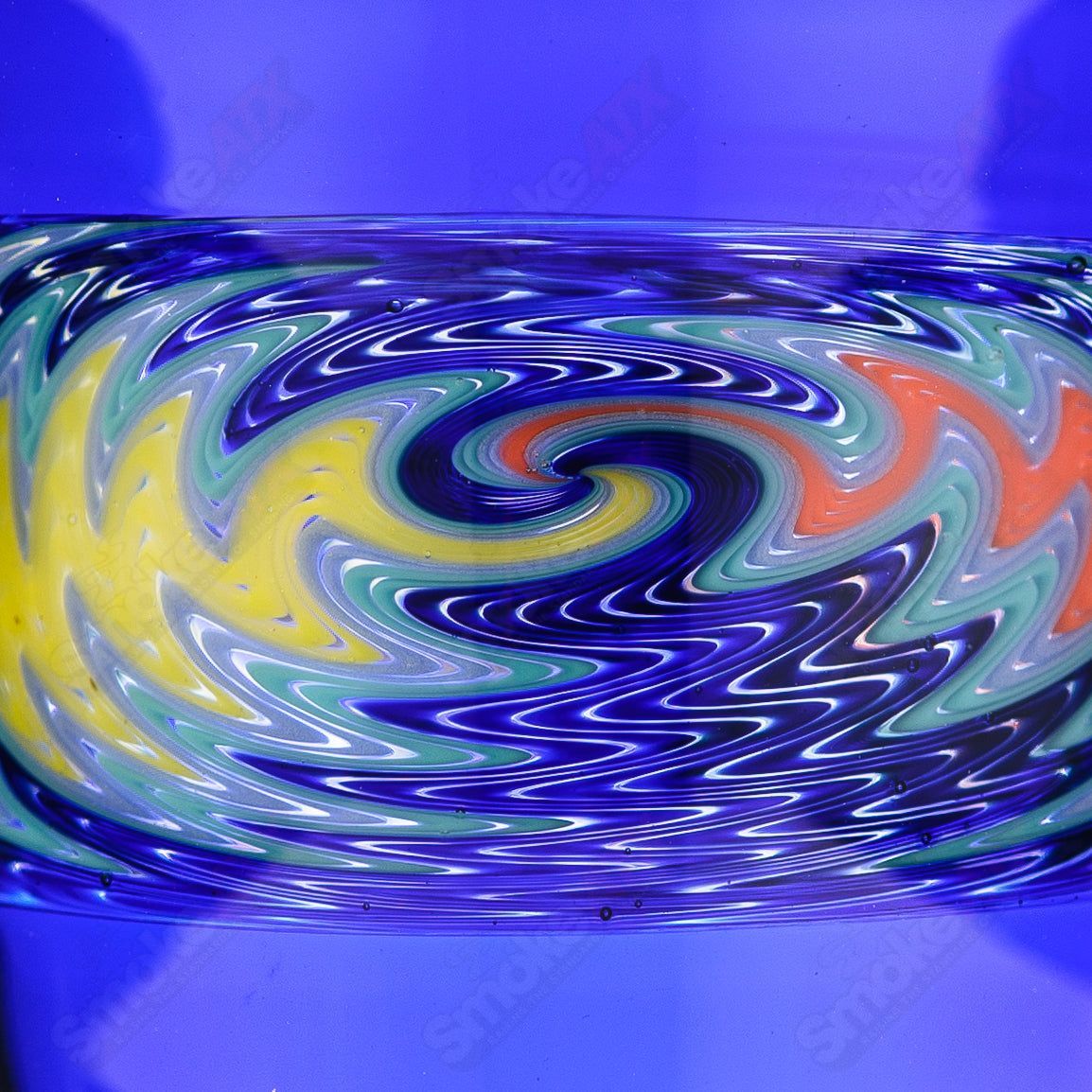 Cobalt Wig Wag Footed Sherry Glass Eusheen (2005) - Smoke ATX