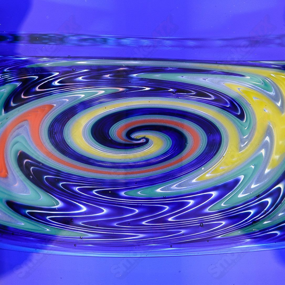 Cobalt Wig Wag Footed Sherry Glass Eusheen (2005) - Smoke ATX