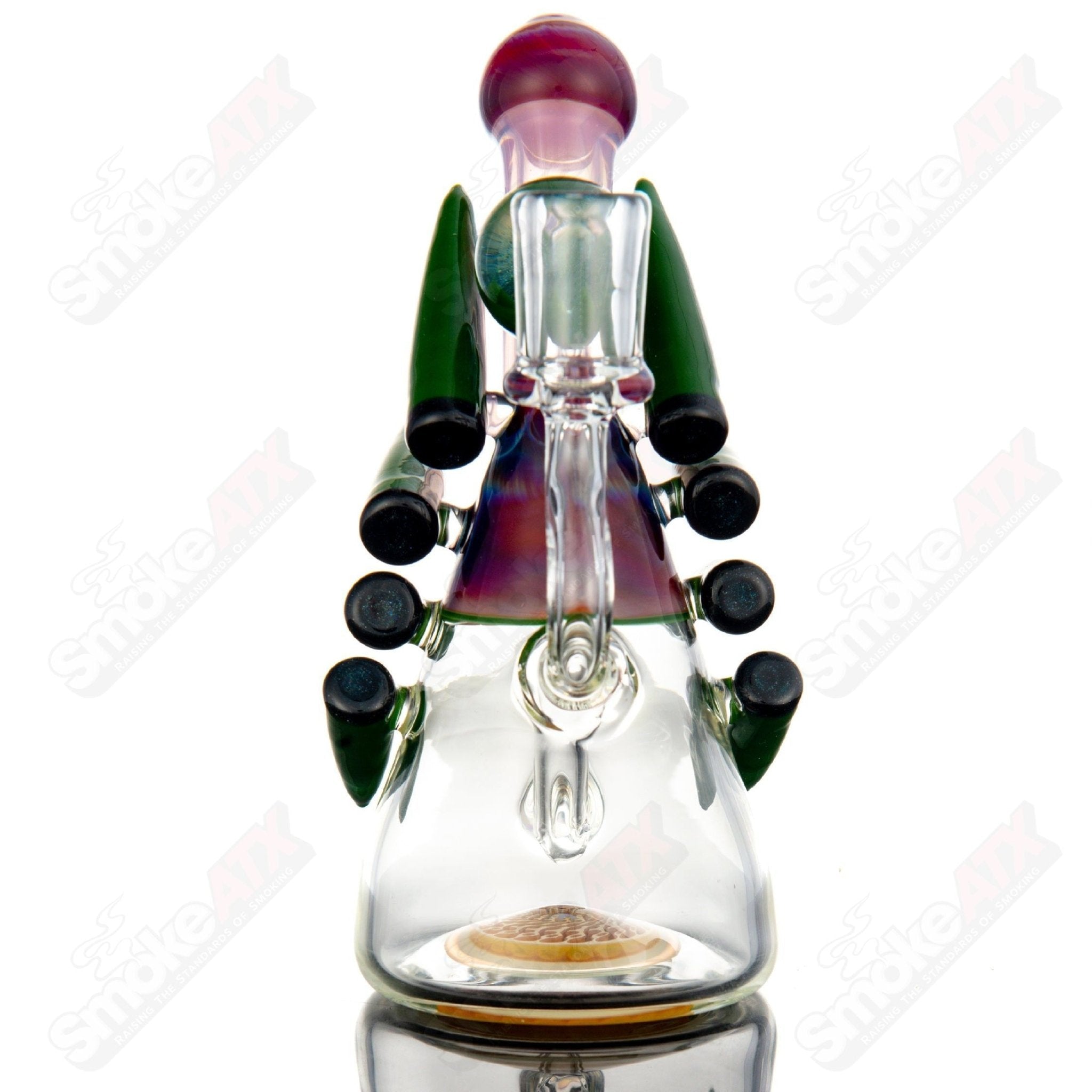 Color Accent Horned Bub Rig Yunk Glass - Smoke ATX