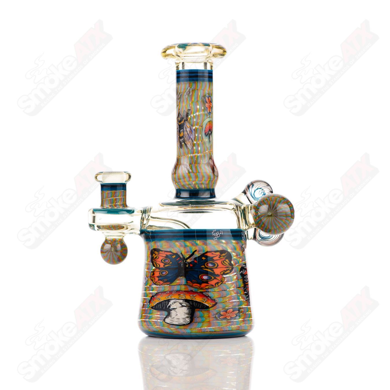 Coiled Latticello Milli Rig Conversion Glass x Boehme #1 - Smoke ATX