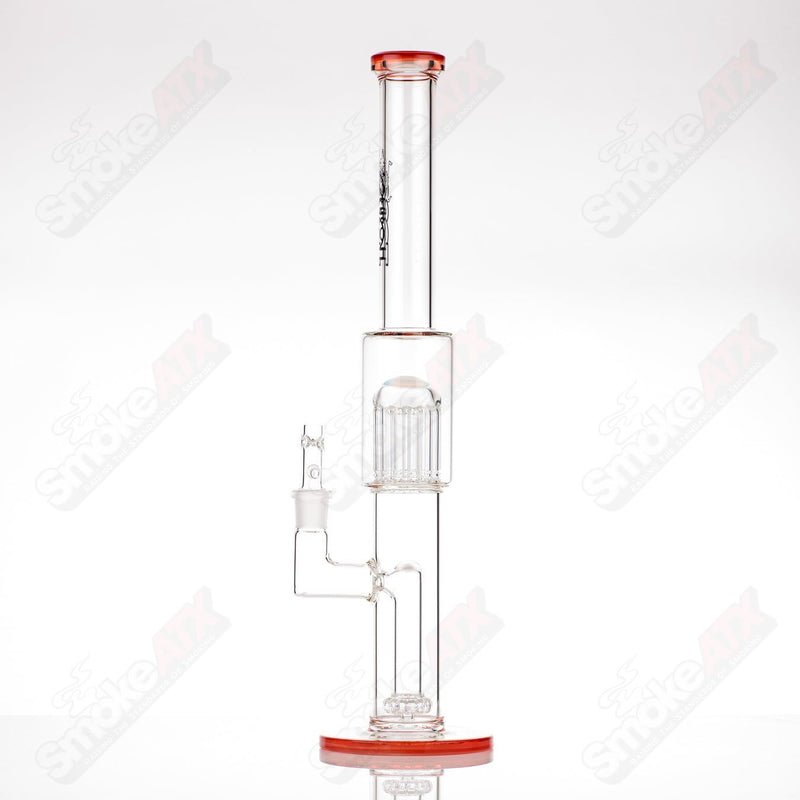 #2 18mm Circ to 13 Arm Perc w Color Foot/Mouthpiece Accents Toro Glass