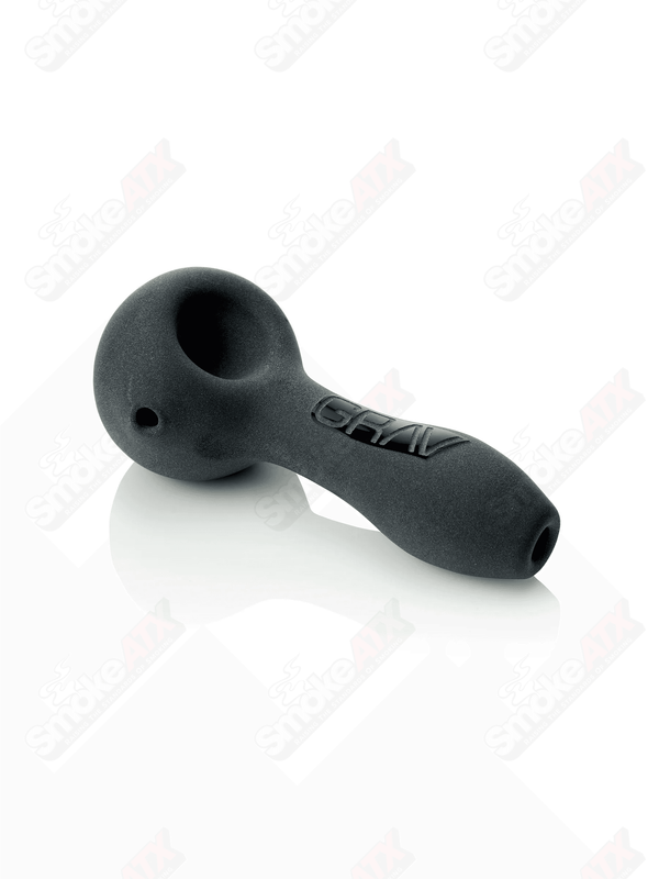 4in Black Sandblasted Spoon Grav Labs - Smoke ATX