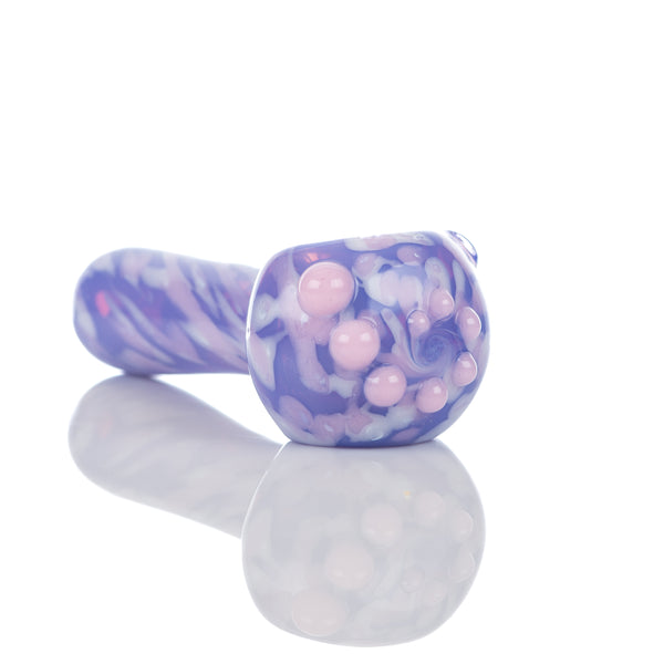 #2 Purple Splatter Spoon Pipe Adventures In Glass Blowing - Smoke ATX