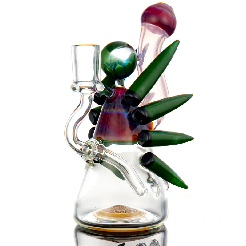 Color Accent Horned Bub Rig Yunk Glass - Smoke ATX