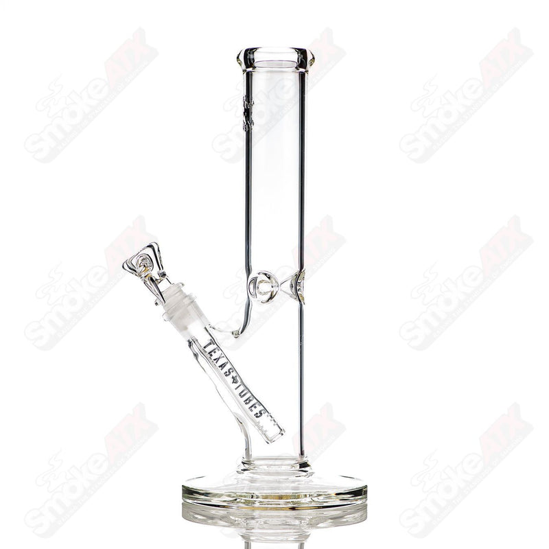 12in 14mm Clear Straight Tube Texas Tubes - Smoke ATX