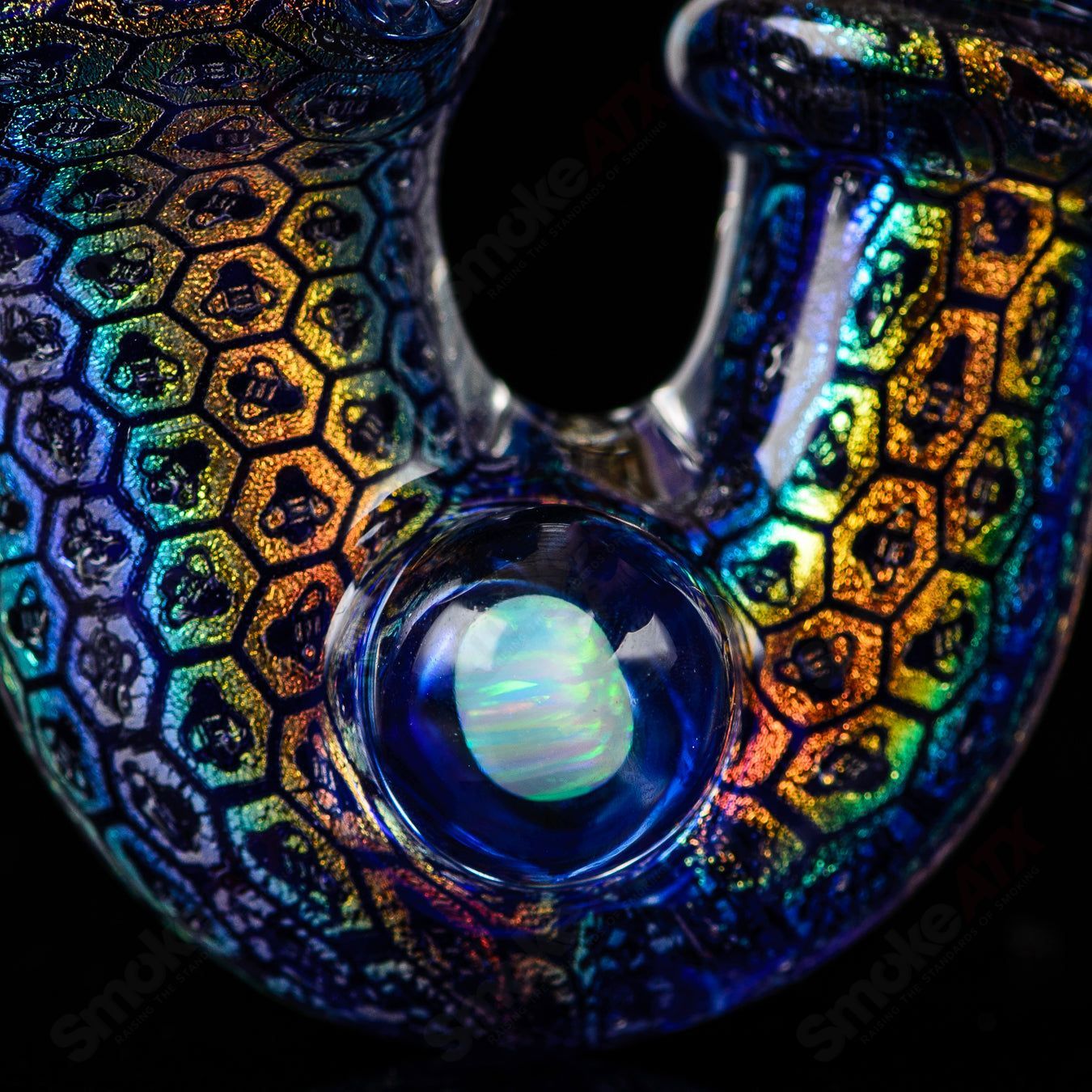 Dichro Bee Imagery Sherlock by OG Tubes & JMass - Smoke ATX