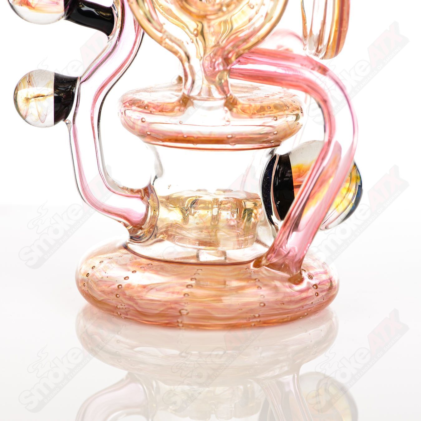 Double Doughnut Fumed Recycler Kaliber Glass - Smoke ATX