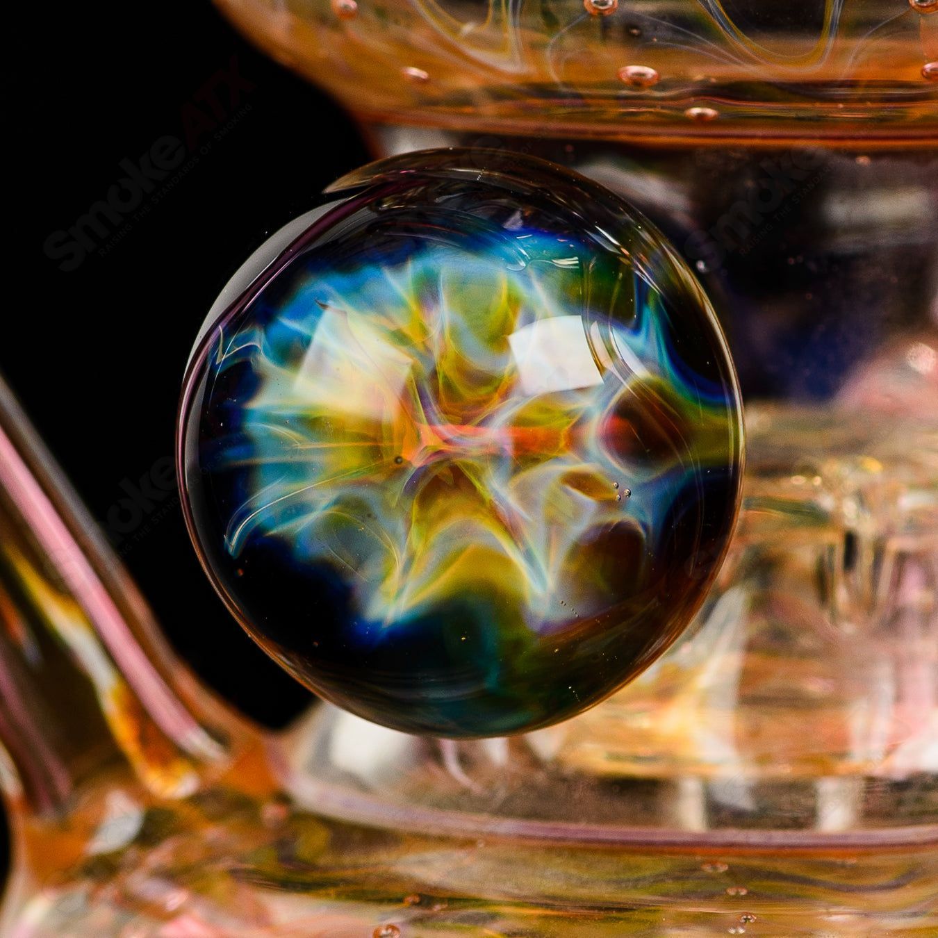 Double Doughnut Fumed Recycler Kaliber Glass - Smoke ATX