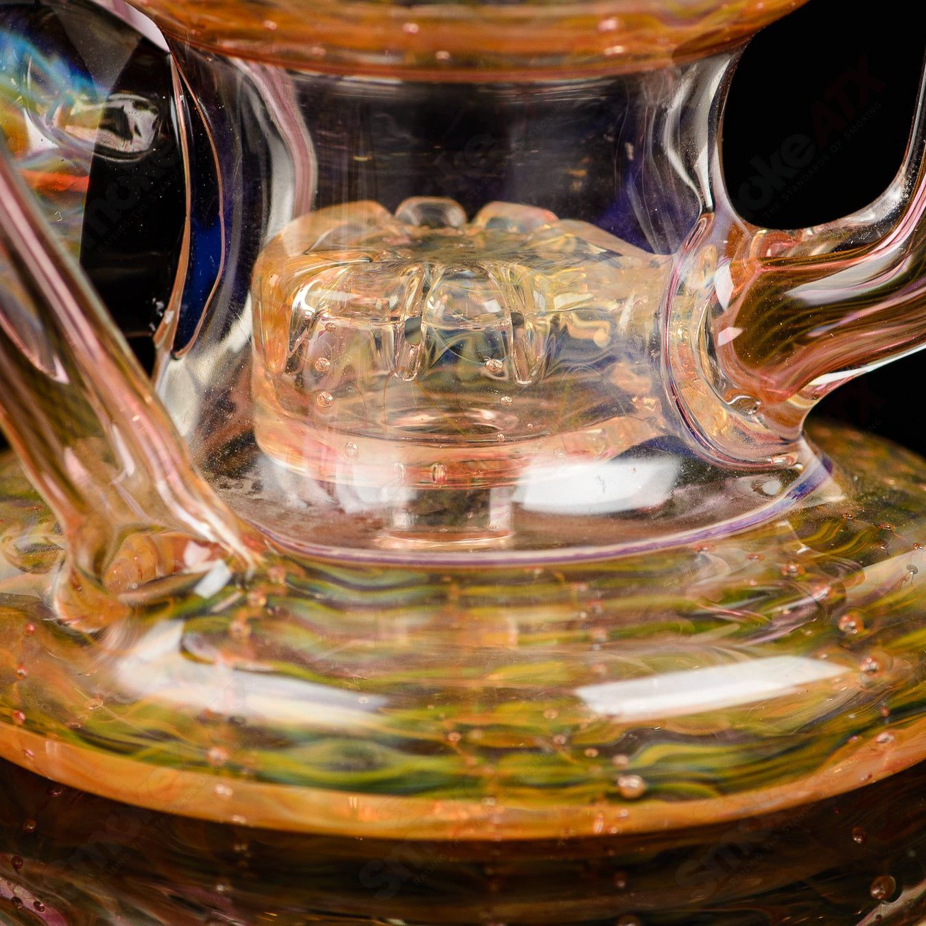Double Doughnut Fumed Recycler Kaliber Glass - Smoke ATX