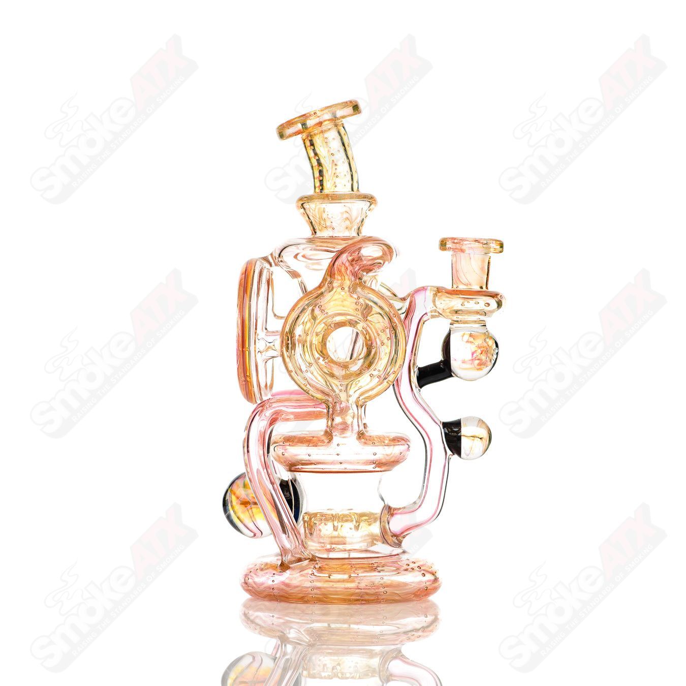Double Doughnut Fumed Recycler Kaliber Glass - Smoke ATX