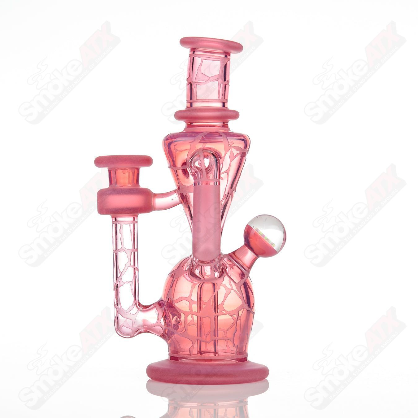 Telemagenta Single Color Double Up Rig Rooster Glass - Smoke ATX