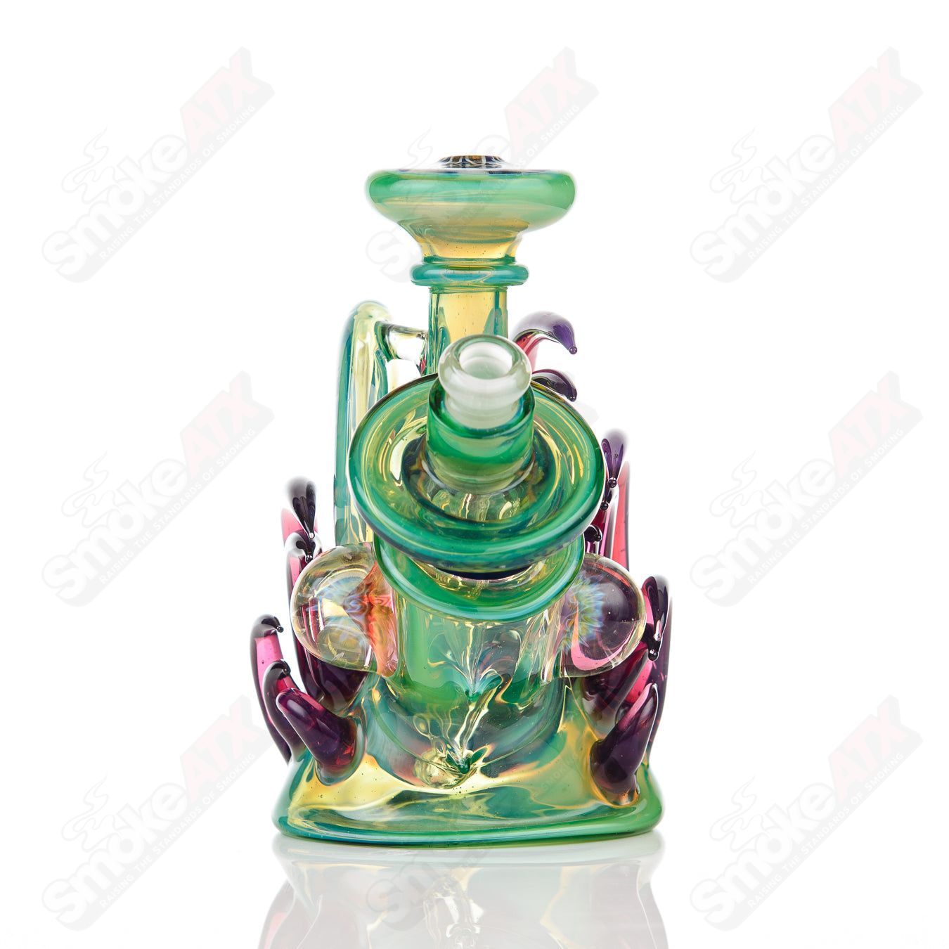 #2 Horned Out Dry Squat Lock Rig Freeek Glass - Smoke ATX