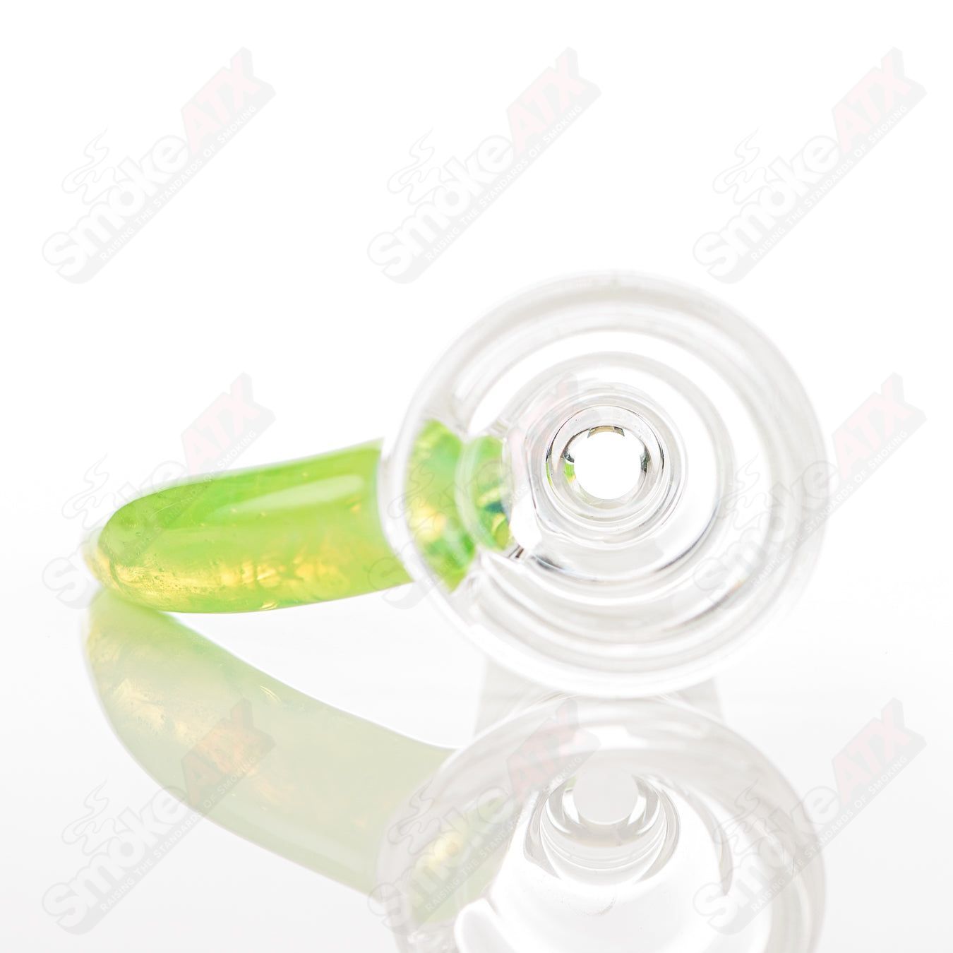 18in 18mm Inline to 8 Arm (Green Slyme) Texas Tubes - Smoke ATX