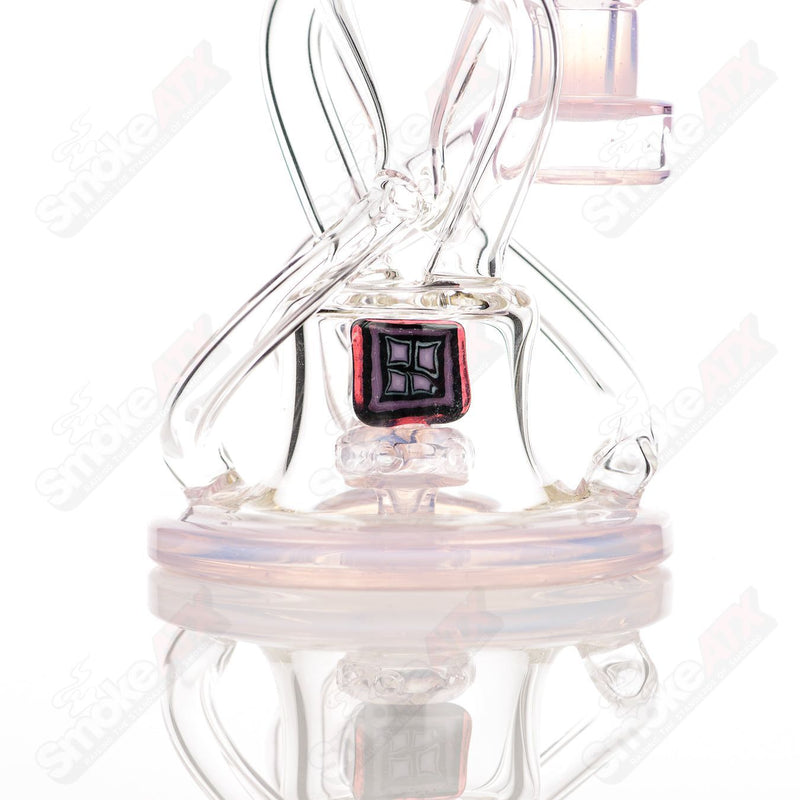 10mm V2 Double Up Ghost and Rose Quartz Recycler Cerio/Gathered Illusions Collab - Smoke ATX