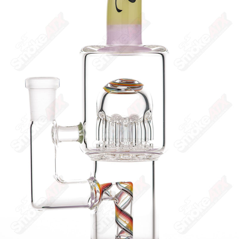 #1 Double Macro 8-Arm Tree w Full Color UV Accent Foot/Mouthpiece Toro Glass