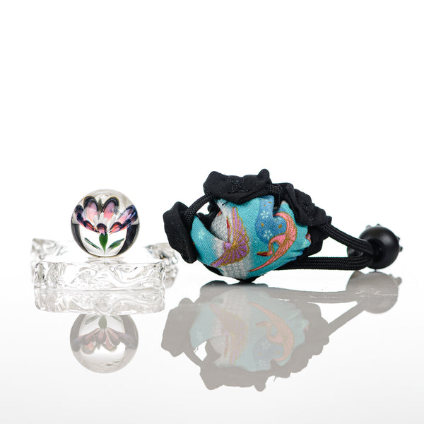 #3 Flower Topper Marble Kobuki Glass Kobuki Glass - Smoke ATX