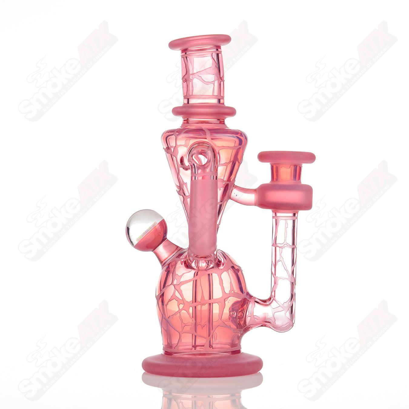 Telemagenta Single Color Double Up Rig Rooster Glass - Smoke ATX