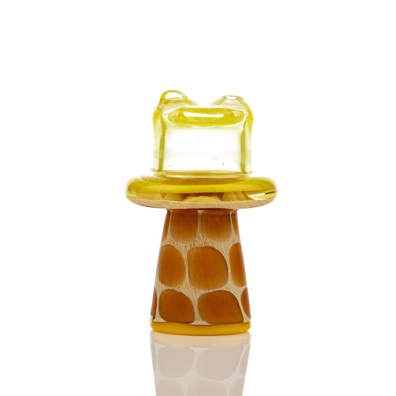 Yellow Giraffe Spinner Cap w Pearl Robertson Glass - Smoke ATX