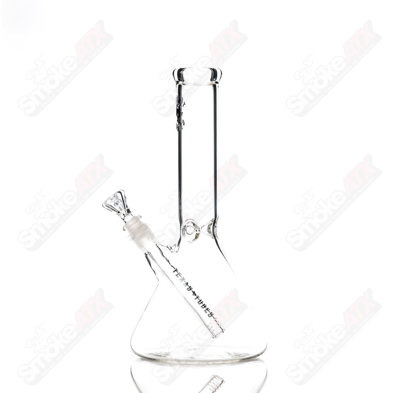 12in 14mm Clear Beaker Texas Tubes - Smoke ATX