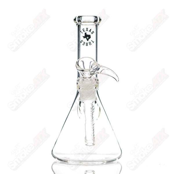 14mm 8.5in Clear Beaker Texas Tubes - Smoke ATX