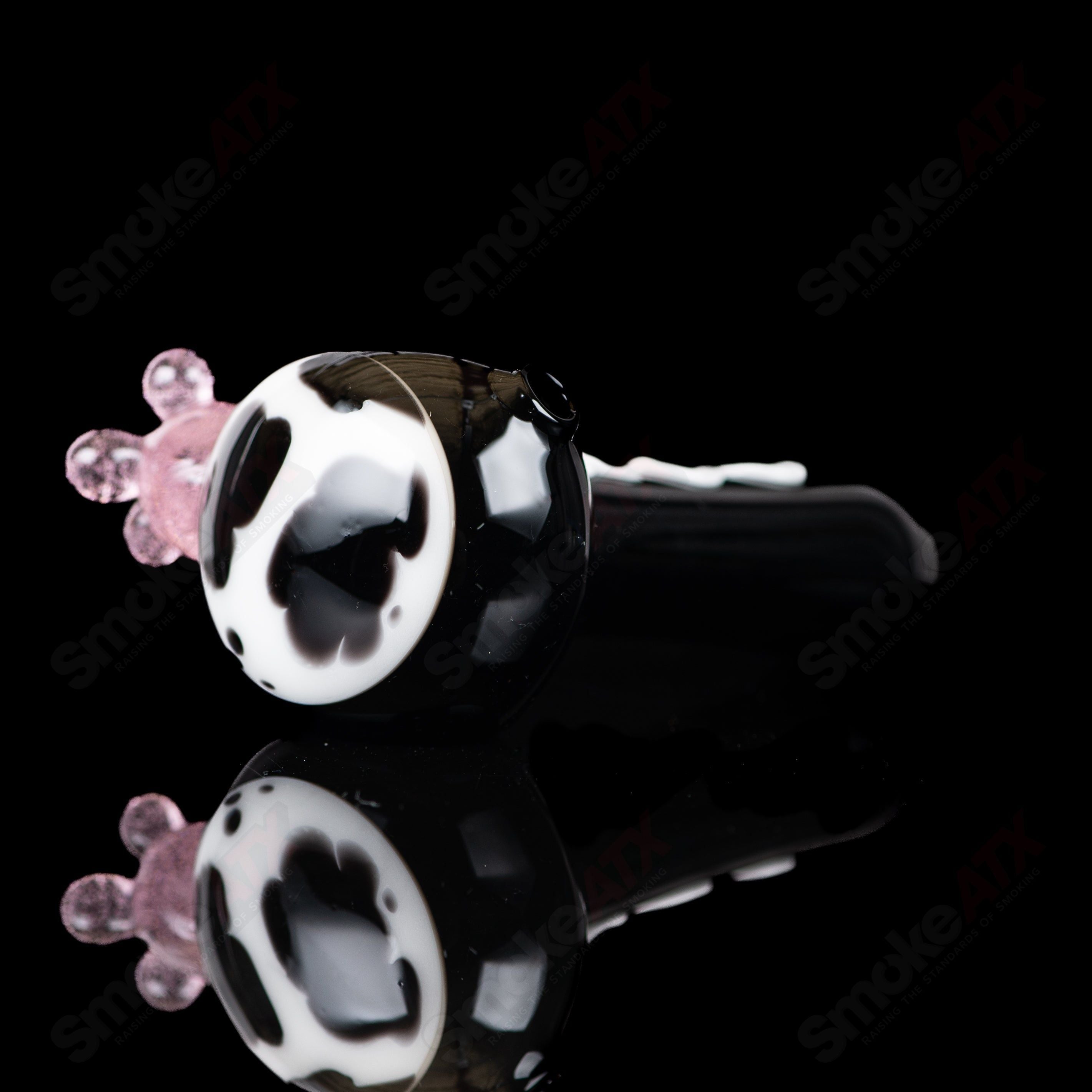 Black Cow Print Spoon Pipe Adventures In Glass Blowing - Smoke ATX