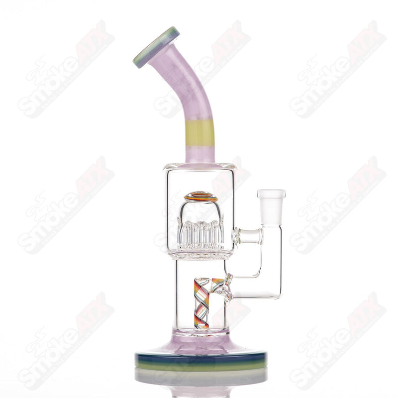 #1 Double Macro 8-Arm Tree w Full Color UV Accent Foot/Mouthpiece Toro Glass