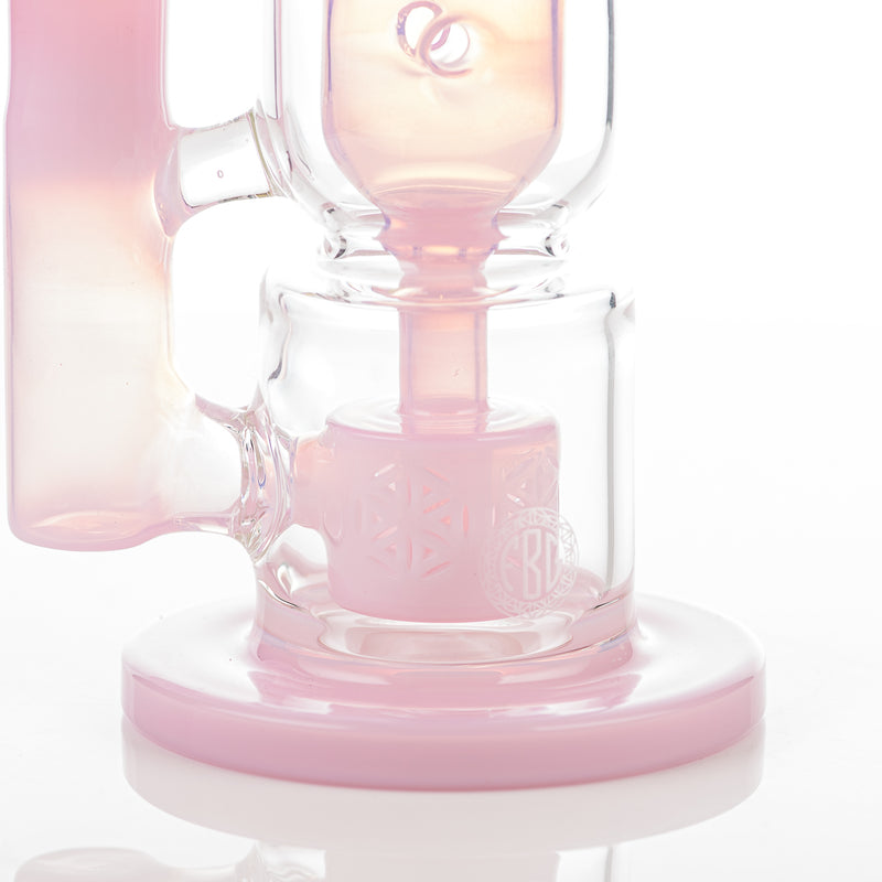 8in 14mm Hourglass Taurus Incycler Fat Boy Glass Pink - Smoke ATX