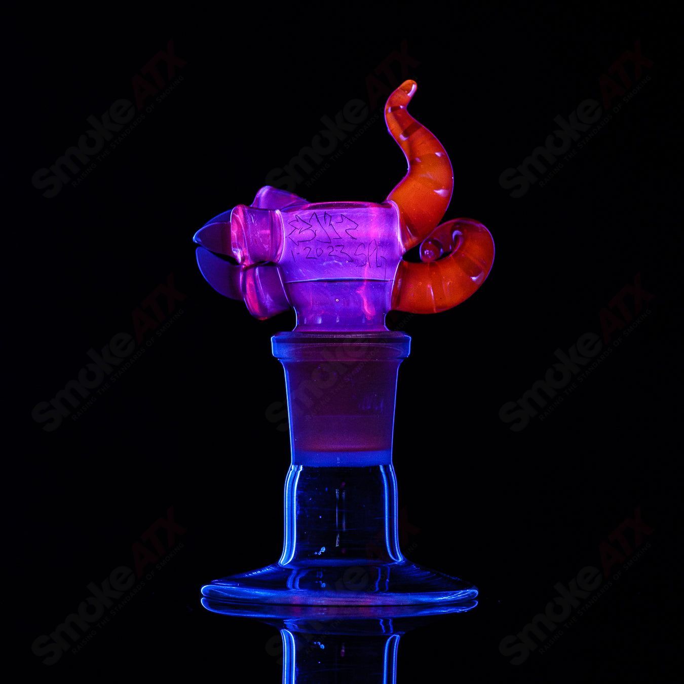 #3 19mm 3 Hole UV Slide (UV Reactive) SPG x SALT - Smoke ATX