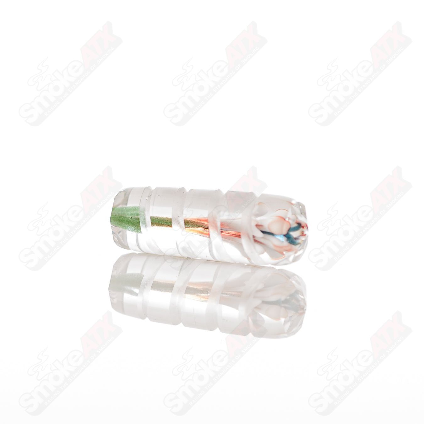 Faceted Flower implosion slurper Set by Indo & Fatal Facets - Smoke ATX