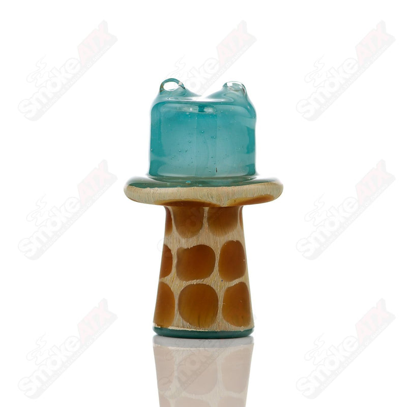 Turqois Giraffe Spinner Cap w Pearl Robertson Glass - Smoke ATX