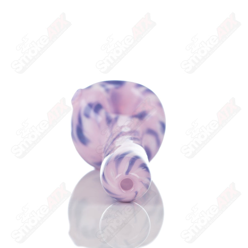 #3 Pink Splatter Spoon Pipe Adventures In Glass Blowing
